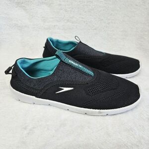 Speedo The Original Surfwalker Women’s Size 7/8 Watershoes Black Teal Beach Pool